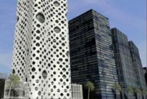 Aluminum veneer curtain wall